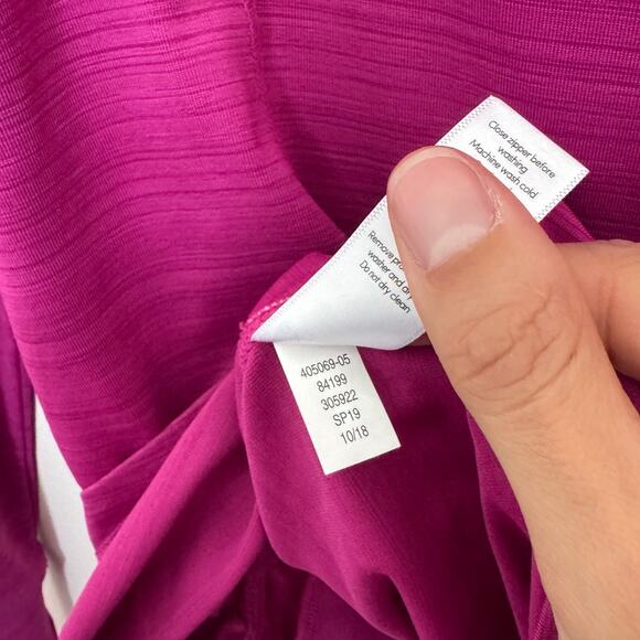 Athleta Pacifica Contoured UPF Long-sleeve Top Vibrant Fuchsia Size Medium - Picture 6 of 6